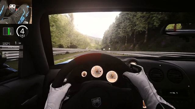 Assetto Corsa - Touristenfahrten - Nürburgring - Dodge Viper SRT 10 ACR 2008 - Pedal Cam (Rain) смотреть онлайн