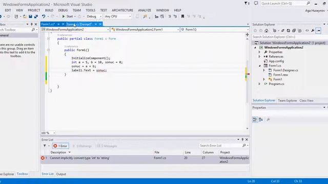 C# Windows Form Application - Label ile matamatiksel islem смотреть онлайн