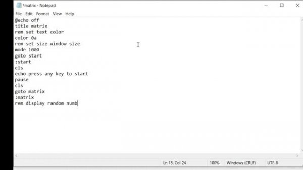 How to make MATRIX Effect on Windows 10 | Command Prompt and notepad 2022
