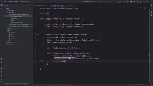 05.- Consulta Insert - Agregar nota en BD | App de notas con Kotlin y SQLite смотреть онлайн