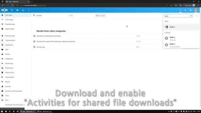 How to use Activities for shared file downloads app in Nextcloud смотреть онлайн