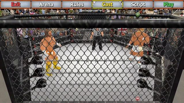 Wrestling Empire Gameplay Update! Exploding Barbed Wire Rope Ladder Match! (Switch, Android, iOS) смотреть онлайн