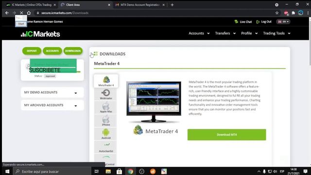 COMO CREAR CUENTA META TRADER 4 (MT4)/OPCIONES BINARIAS. ABRIR CUENTA EN MT4 смотреть онлайн