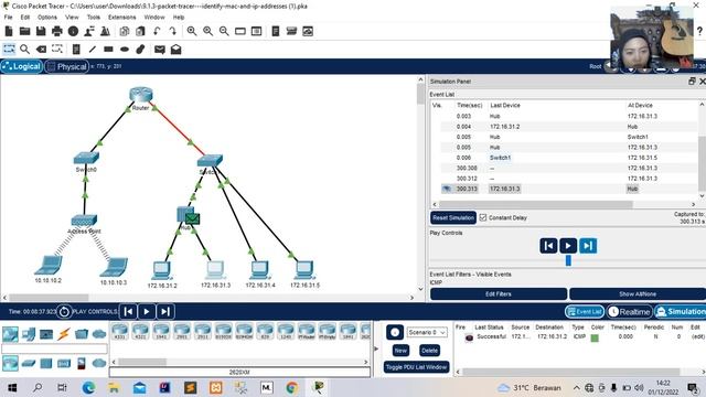 9.1.3 - Packet Tracer - Identify MAC and IP Addresses смотреть онлайн