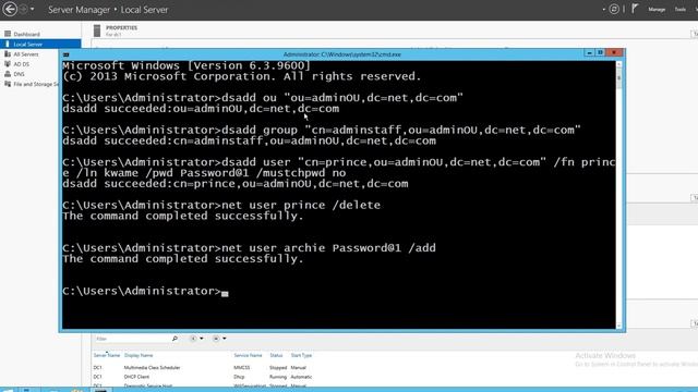 using cmd commands to create various accounts in windows server 2012 смотреть онлайн