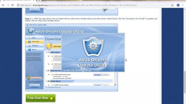 ASUS X553m Wifi Lan Wlan Driver Installer Driver Utility For Windows 7 8.1 10 64 32