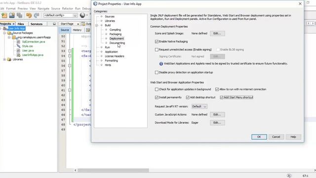 JavaFX 8 Tutorial 53 JavaFX Application Deployment смотреть онлайн