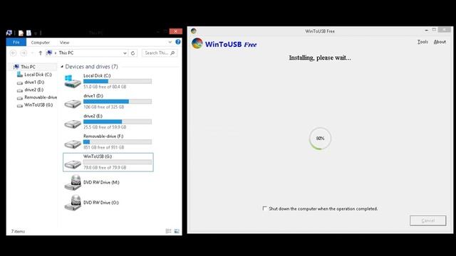 WinToUSB Creating a portable Windows to run from Removable Device e g Win10 смотреть онлайн