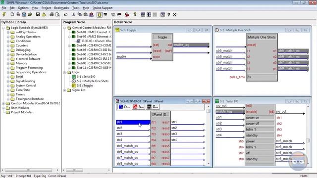 Crestron SIMPL Windows Serial IO Symbol Tutorial смотреть онлайн