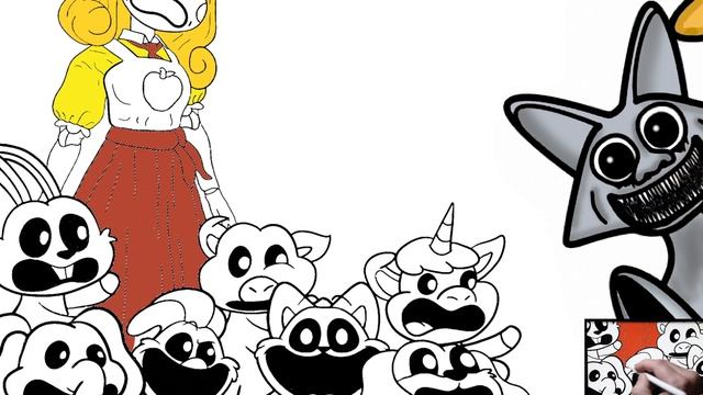 Poppy Playtime 3, 4 & Zoonomaly Coloring Pages / How To Color ALL New BOSSES & MONSTERS / Photosho смотреть онлайн