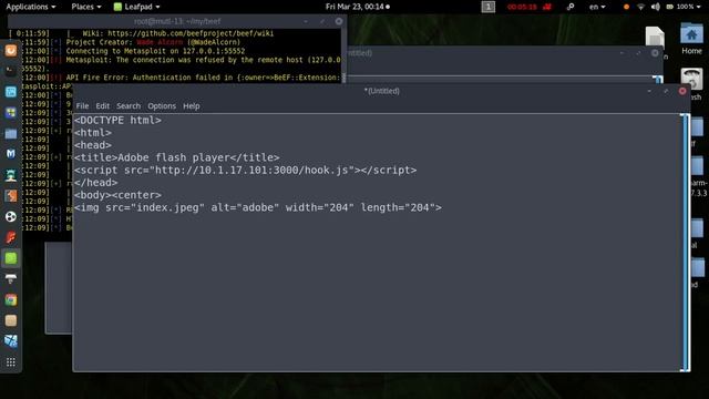 how to romote eny pc with (beef,fake download page,metasploit) смотреть онлайн