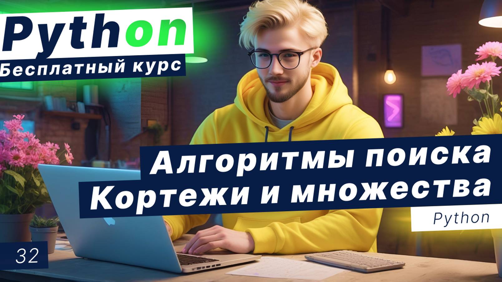 Урок 32. Алгоритмы поиска в Python. Кортежи и множества смотреть онлайн