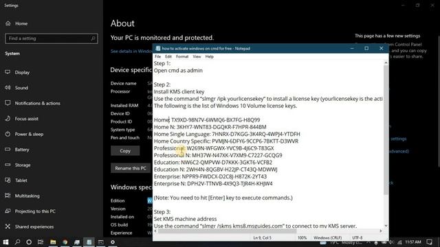 HOW TO ACTIVATE WINDOWS 10 WITHOUT THE ORIGINAL PRODUCT KEY FOR FREE IN JUST FOUR SIMPLE STEPS 2021 смотреть онлайн