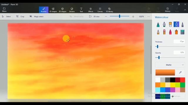 Microsoft paint 3d drawing tutorial easy | Paint 3D tutorial | Paint 3D | scenery drawing | paint смотреть онлайн