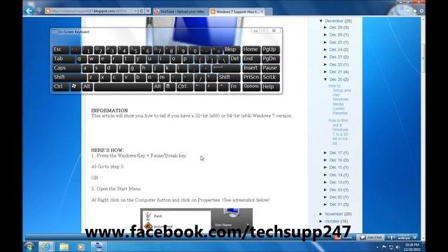 How To Find Whether it is 32bit or 64 bit in Windows7.wmv смотреть онлайн