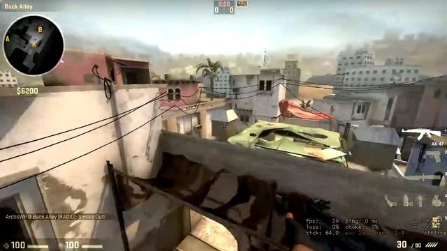 CSGO Valve Mirage, B Window Smoke смотреть онлайн