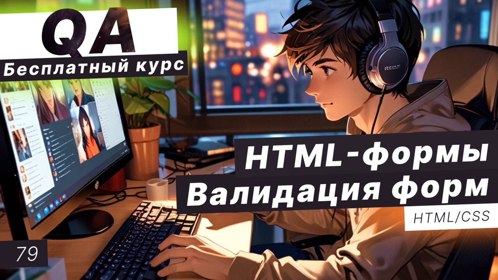 Урок 79. HTML формы. Атрибуты формы. Валидация форм. Регулярные выражения смотреть онлайн