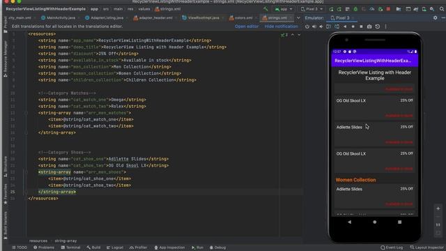 How to add Header to RecyclerView in Android | RecyclerView | ProCodeGuru смотреть онлайн