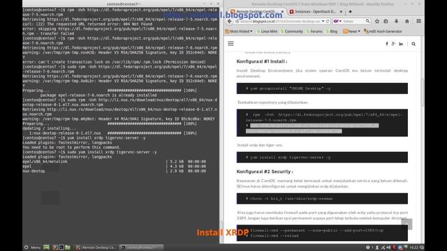 Remote CentOS VM Instance from Windows RDP смотреть онлайн