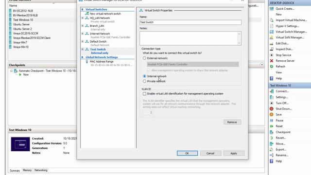 Kết nối mạng trong Hyper V network manager смотреть онлайн