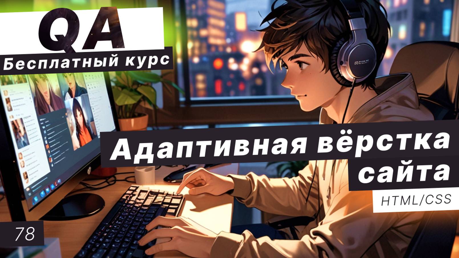 Урок 78. Адаптивная вёрстка сайта HTML/CSS. Вёрстка вертикального и горизонтального меню смотреть онлайн