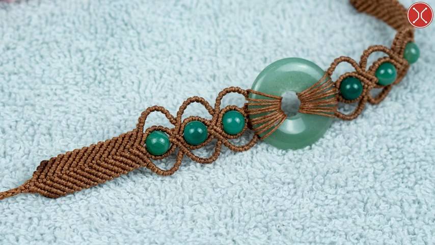 Macrame tutorial ｜ DIY Macrame Bracelet with Donut bead ｜ Step by step tutorial смотреть онлайн