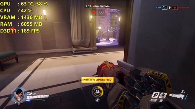 GTX 1060 | Overwatch ❗️ Ryzen 5 1600 ❗️ 1080p LOW settings, can it game at 144 fps? смотреть онлайн