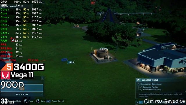 Jurassic World Evolution 2 - Ryzen 3 3200G Vega 8 - Ryzen 5 3400G Vega 11 - Athlon 3000G Vega 3 смотреть онлайн