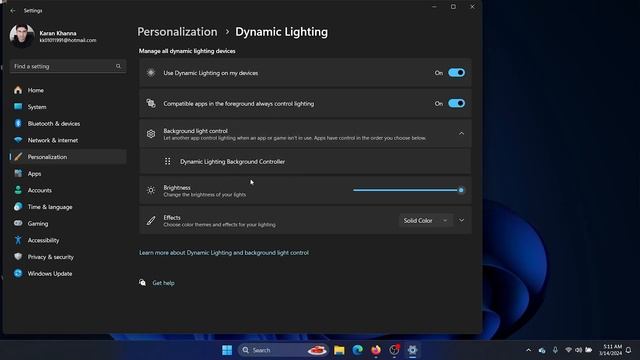 How to Enable and Use Dynamic Lighting in Windows 11 смотреть онлайн