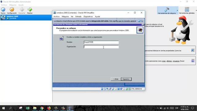 Video de instalación en VirtualBox del OS Windows 2000 Professional смотреть онлайн