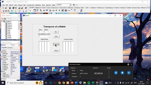 Tutorial GUI Borland C++ Builder 6: Matriks Array 2d (Latihan Soal Transpose Matriks) смотреть онлайн