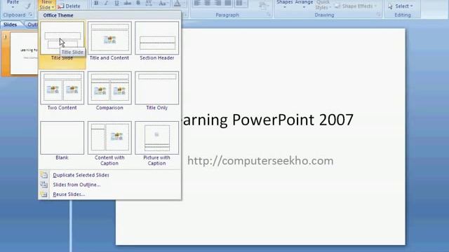 Learn Computer in Hindi - Microsoft Powerpoint 2007 Basics Part 1 смотреть онлайн