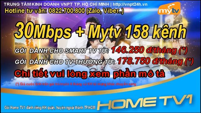Gói Cước Home TV 1 VNPT 30Mb kèm Mytv Nâng Cao 180 kênh | Home TV VNPT | Lắp Mạng VNPT Tại TpHCM смотреть онлайн