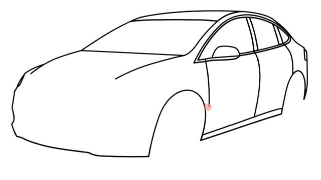 How to draw a car Tesla Model X смотреть онлайн
