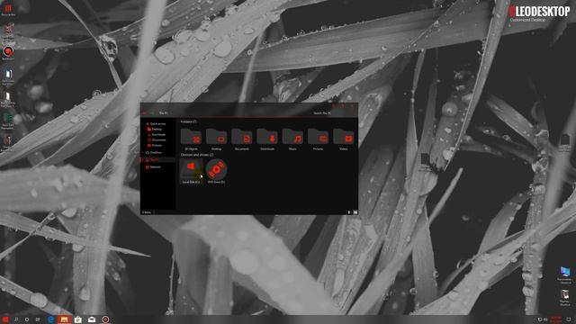 Shadow Black Glass Red Theme Windows10 May 2019 Update 1903 смотреть онлайн