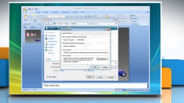 How to protect presentation file in PowerPoint 2007: on Windows® Vista? смотреть онлайн