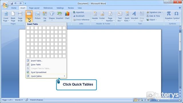 How to insert a table with Word 2007? смотреть онлайн