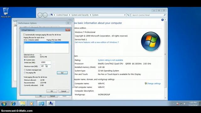 Change virtual memory settings смотреть онлайн