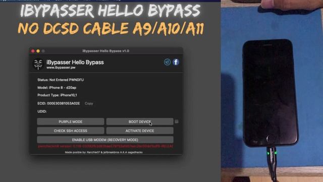 IBYPASSER HELLO BYPASS NO DCSD NEEDED A9/A10/A11 смотреть онлайн