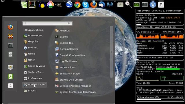 Conky on Linux Mint 12 Cinnamon смотреть онлайн