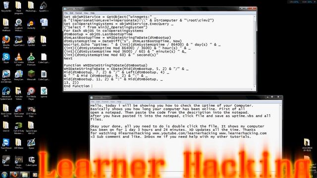How to check your PC's Uptime (Learnerhacking) смотреть онлайн