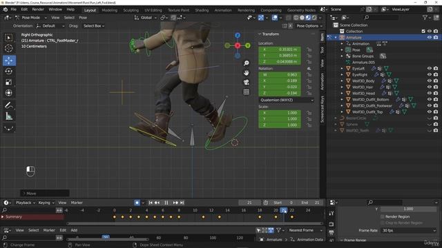 33. Creating the left forward run cycle смотреть онлайн