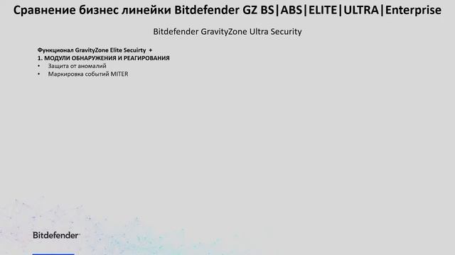 Вебинар «Технологическое преимущество защиты от внешних угроз с Bitdefender GravityZone» смотреть онлайн