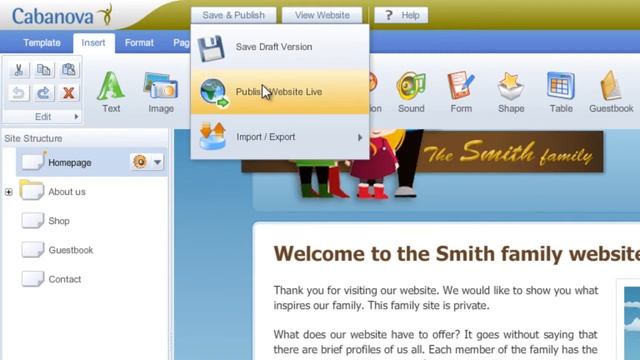 Interface - Cabanova free sitebuilder смотреть онлайн