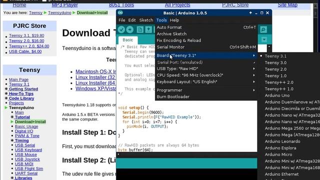 Teensy 3.1 RawHID Sketch смотреть онлайн