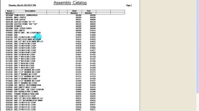 ASSEMBLY FILE: PRINT ASSEMBLY INDEX LIST смотреть онлайн