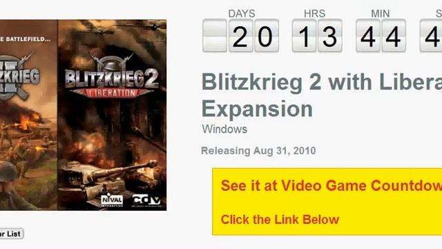 Blitzkrieg 2 with Liberation Expansion PC Countdown смотреть онлайн
