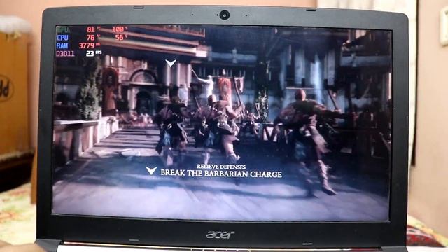 Ryse Son of Rome Gameplay, FPS & Heating Test on Acer Aspire 5 (SSD) (MX150) смотреть онлайн