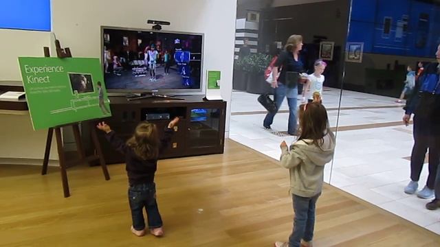 My daughters trying Dance Central for Kinect at the Microsoft Store (Part 2) смотреть онлайн
