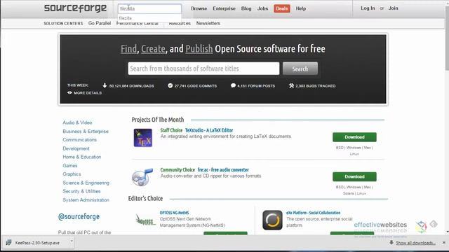 GS7 Sourceforge - Downloading KeePass, Filezilla and Audacity смотреть онлайн